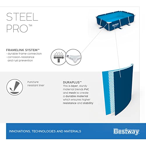 Bestway Steel Pro | Metal Frame Above Ground Pool, Family Outdoor Pool 13.1ft