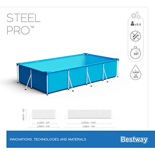Bestway Steel Pro | Metal Frame Above Ground Pool, Family Outdoor Pool 13.1ft