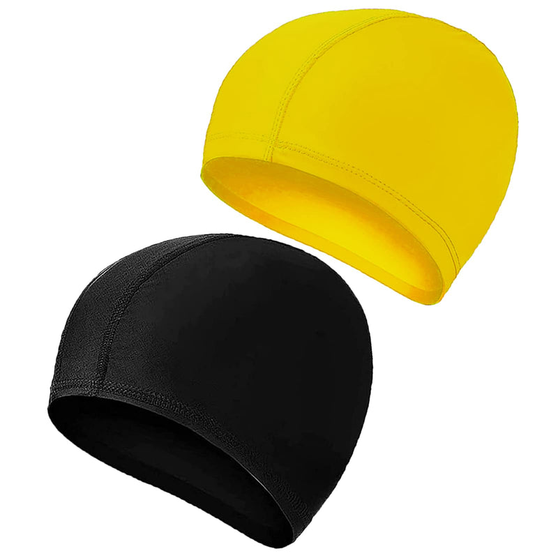 2 Pcs Swimming Caps for Kids Girls Boys and Adult Teenager,Comfortable Light Swimming Caps,Super Stretch No Pull Hair Swim Hats for Long and Short Hair