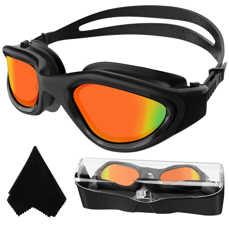 Adult Swimming Goggles,Polarized Open Water Goggles Swimming Anti Fog UV Protection No Leakage Clear Vision Easy to Adjust for Adults Men Women Teenagers