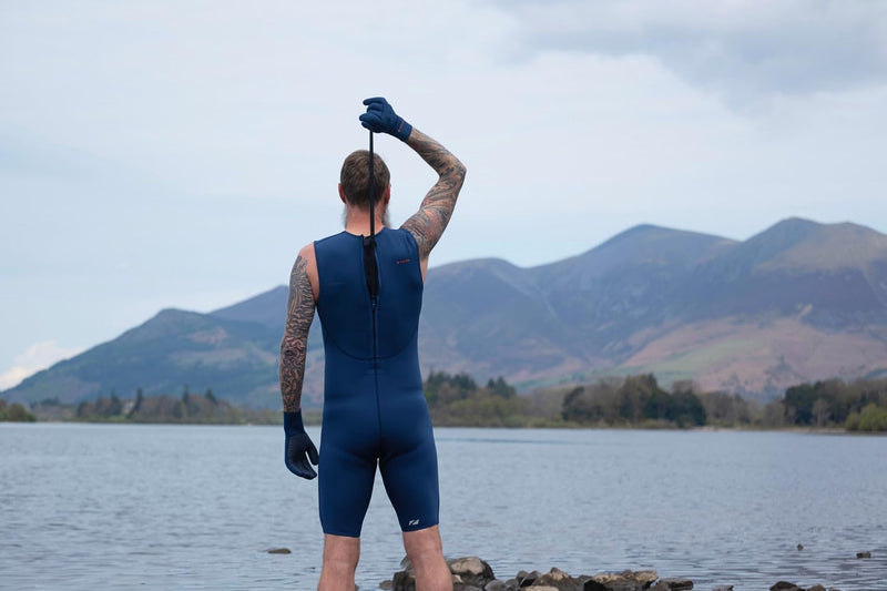 ZONE3 Men's Yulex Kneeskin Swimsuit Made of Natural Rubber with Two Way Stretch Providing Flex/Warmth for Open Water Swimming, Surfing, Water Sports