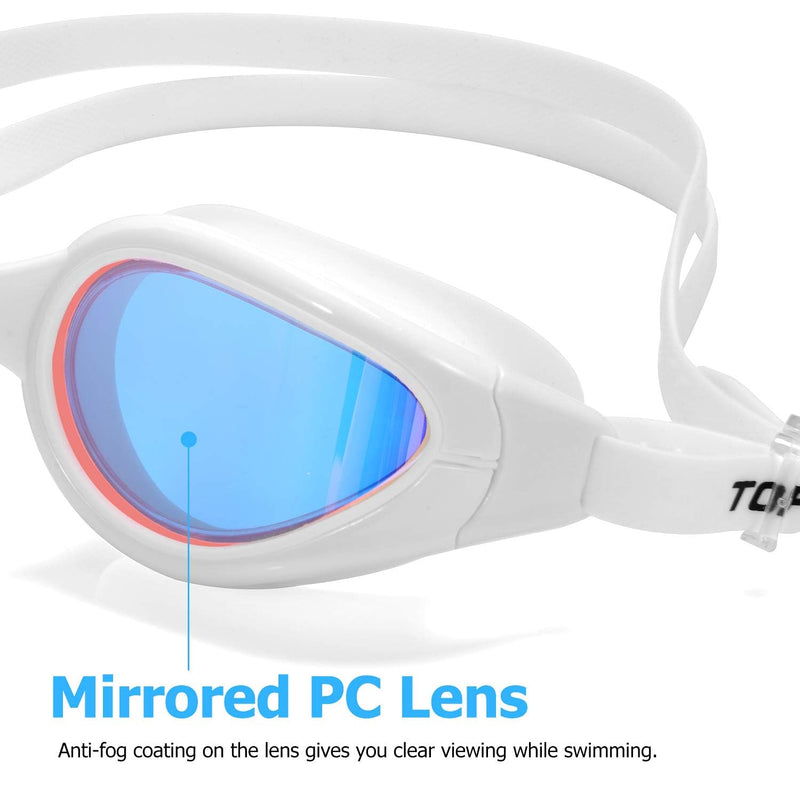 TOPLUS Swimming Goggles - Adult Unisex Swim Goggles with No Leaking, Anti Fog, UV Protection for Men, Women, Kids 8+