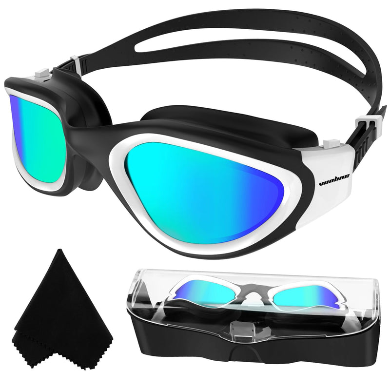 Adult Swimming Goggles,Polarized Open Water Goggles Swimming Anti Fog UV Protection No Leakage Clear Vision Easy to Adjust for Adults Men Women Teenagers