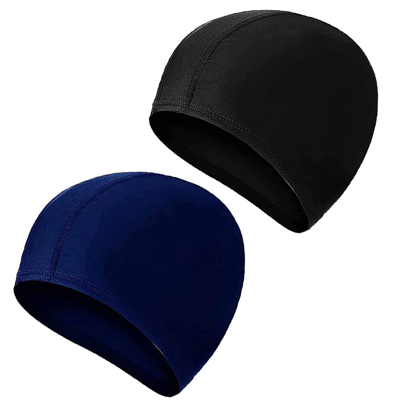 2 Pcs Swimming Caps for Kids Girls Boys and Adult Teenager,Comfortable Light Swimming Caps,Super Stretch No Pull Hair Swim Hats for Long and Short Hair