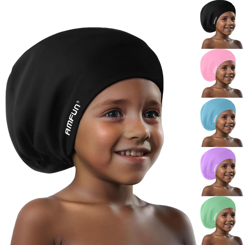 AMFUN Silicone Cover Ears Swimming Caps, Adult Unisex Swim Hat for Long Hair, Elastic Anti-slip Swimming Hat, Hypoallergenic Waterproof Swimming Caps for Men and Women