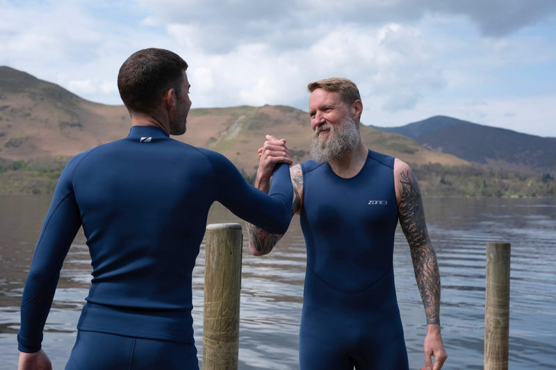 ZONE3 Men's Yulex Kneeskin Swimsuit Made of Natural Rubber with Two Way Stretch Providing Flex/Warmth for Open Water Swimming, Surfing, Water Sports