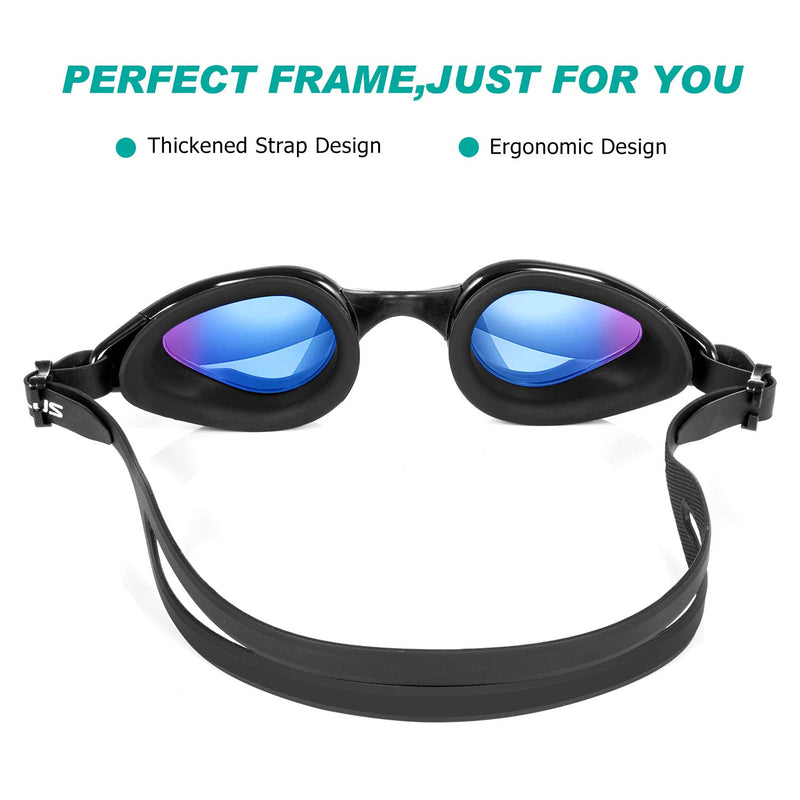 TOPLUS Swimming Goggles - Adult Unisex Swim Goggles with No Leaking, Anti Fog, UV Protection for Men, Women, Kids 8+