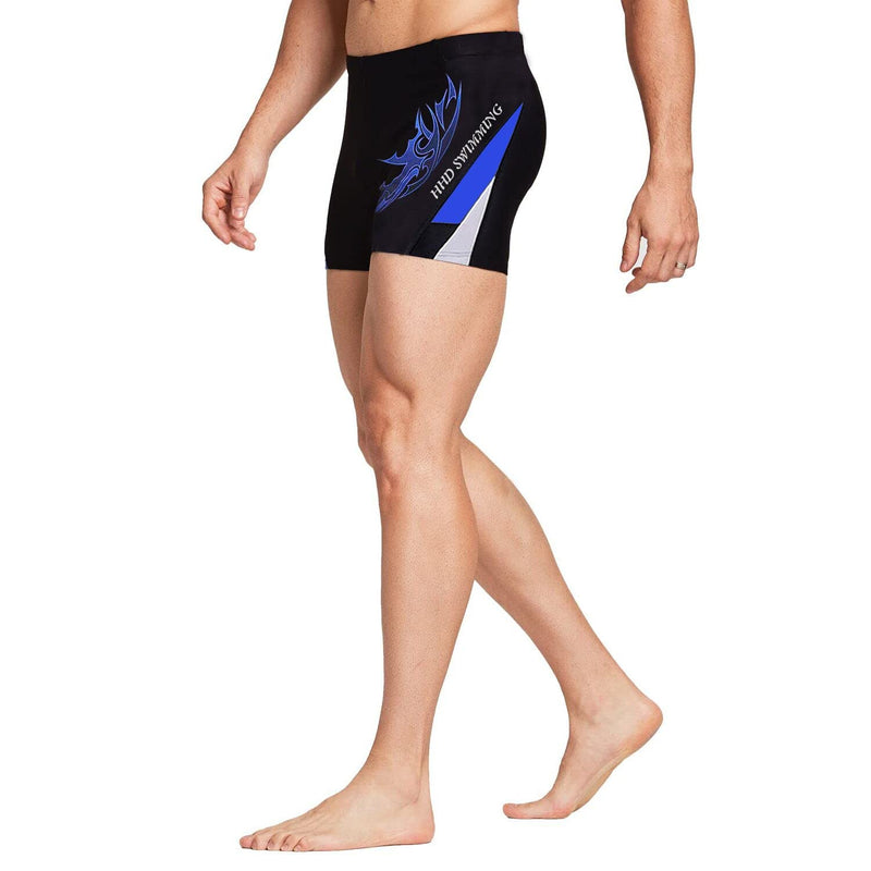 HHD Men's Swimming Trunks Black Trunks Suitable for Beach or Swimming Boxer Swimsuit Bottoms M, L, or XL