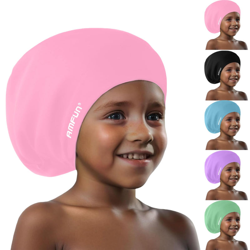 AMFUN Silicone Cover Ears Swimming Caps, Adult Unisex Swim Hat for Long Hair, Elastic Anti-slip Swimming Hat, Hypoallergenic Waterproof Swimming Caps for Men and Women