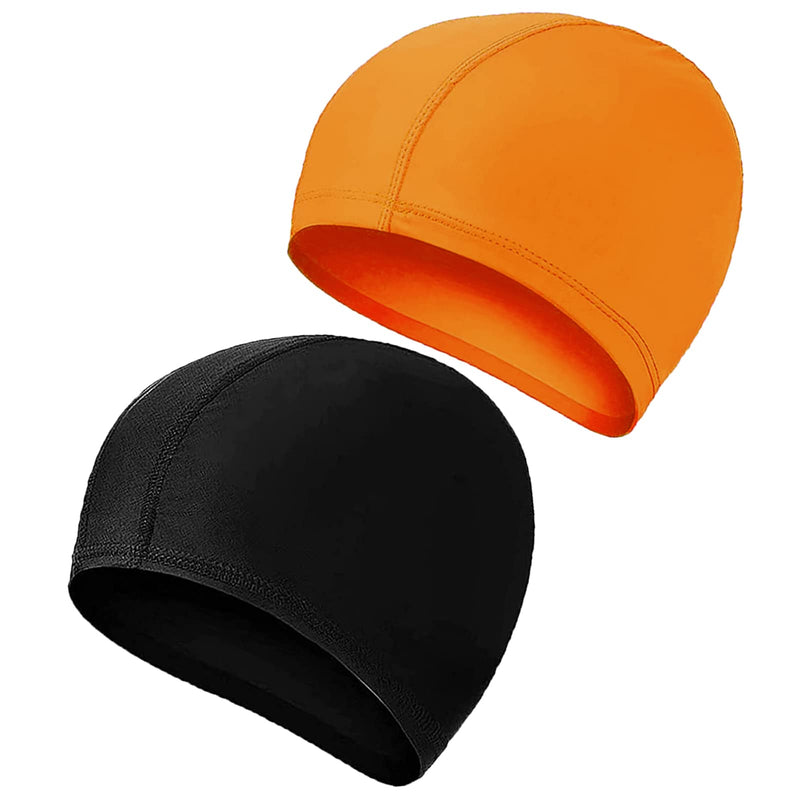 2 Pcs Swimming Caps for Kids Girls Boys and Adult Teenager,Comfortable Light Swimming Caps,Super Stretch No Pull Hair Swim Hats for Long and Short Hair
