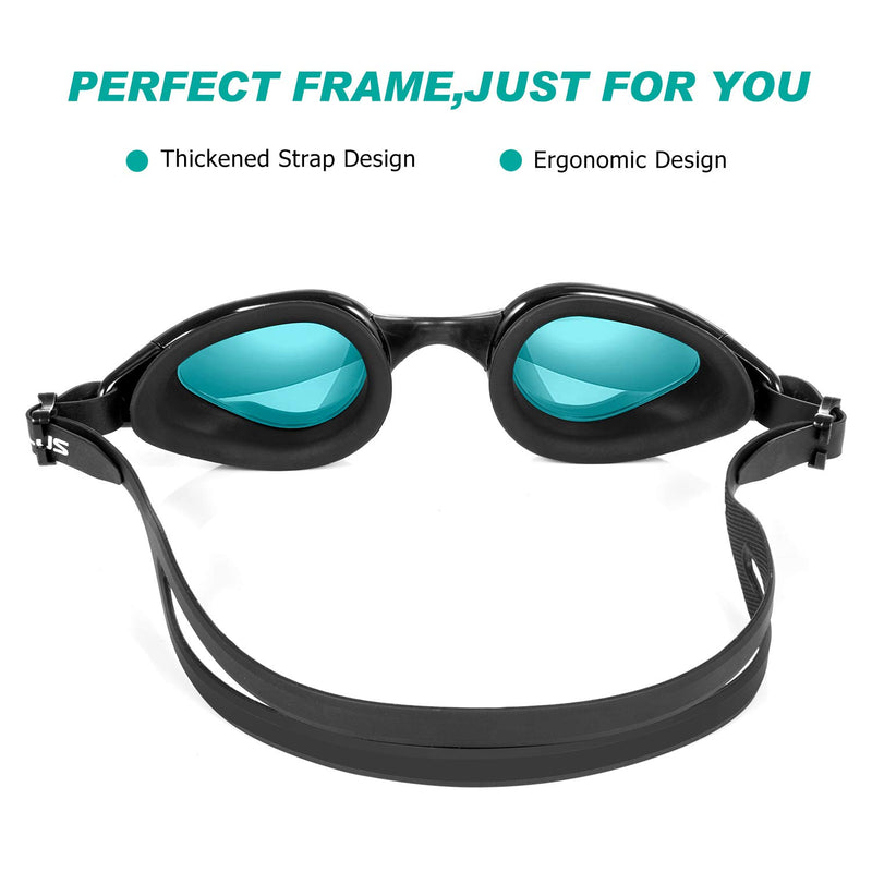TOPLUS Swimming Goggles - Adult Unisex Swim Goggles with No Leaking, Anti Fog, UV Protection for Men, Women, Kids 8+