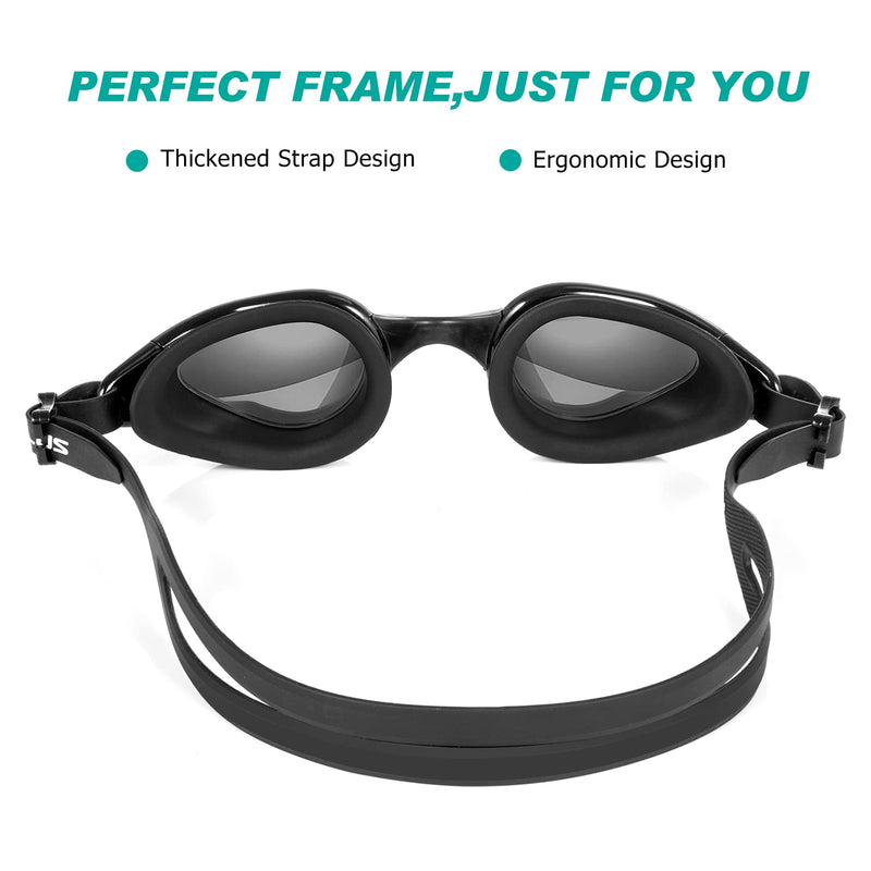 TOPLUS Swimming Goggles - Adult Unisex Swim Goggles with No Leaking, Anti Fog, UV Protection for Men, Women, Kids 8+