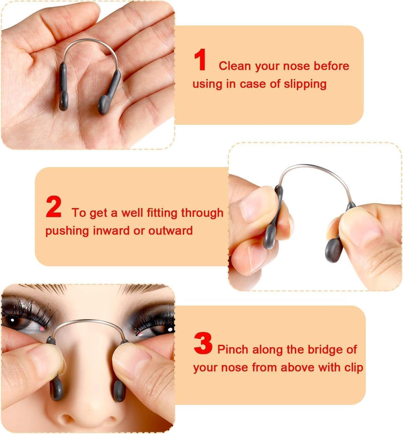 LDATY 3Pcs Swimming Nose Clip Unisex Adult Swim Competition Nose Clip Training Nose Plugs Swimming Competition Protector with Storage Cases for Adults Water Sports Pool (X)