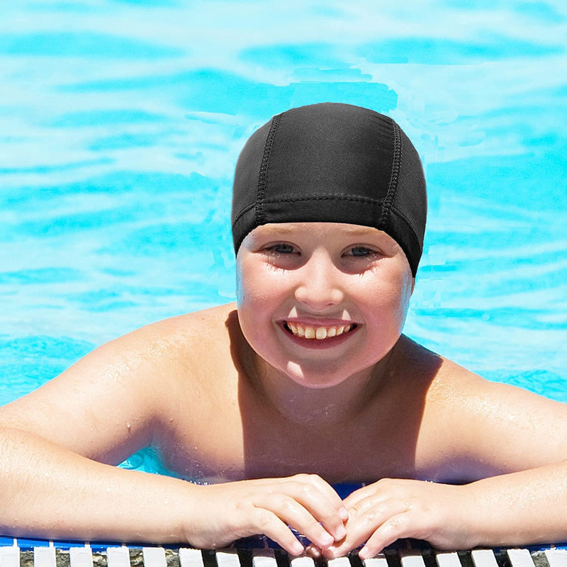 2 Pcs Swimming Caps for Kids Girls Boys and Adult Teenager,Comfortable Light Swimming Caps,Super Stretch No Pull Hair Swim Hats for Long and Short Hair