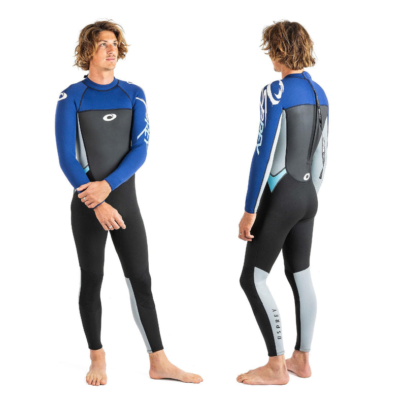 Osprey Men's Full Length 3 mm Summer Wetsuit, Adult Neoprene Surfing Diving Wetsuit, Origin