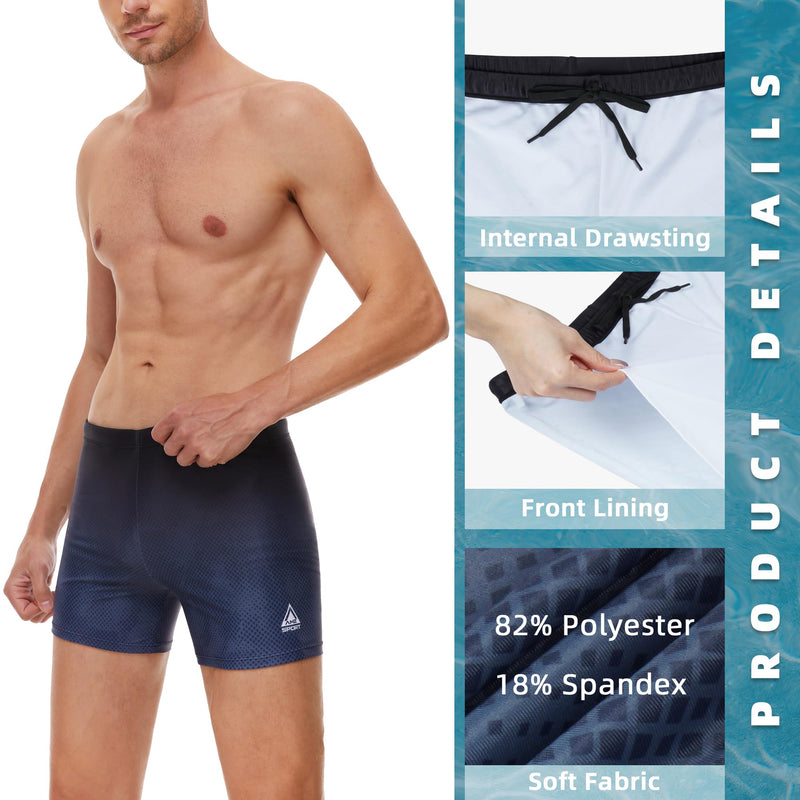 AMZSPORT Swimming Trunks Men, Quick Dry Swim Shorts Beach Board Swimwear