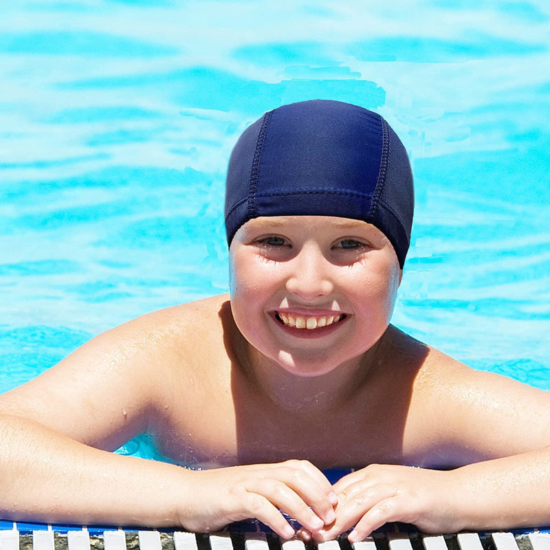2 Pcs Swimming Caps for Kids Girls Boys and Adult Teenager,Comfortable Light Swimming Caps,Super Stretch No Pull Hair Swim Hats for Long and Short Hair