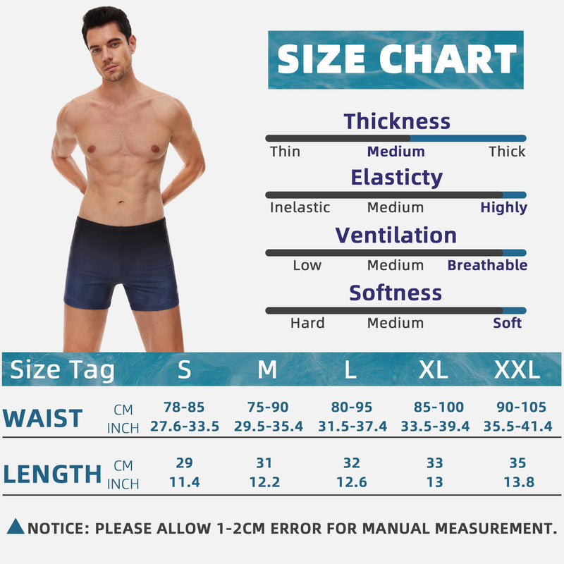 AMZSPORT Swimming Trunks Men, Quick Dry Swim Shorts Beach Board Swimwear
