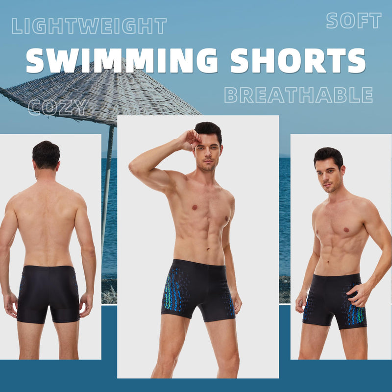 AMZSPORT Swimming Trunks Men, Quick Dry Swim Shorts Beach Board Swimwear