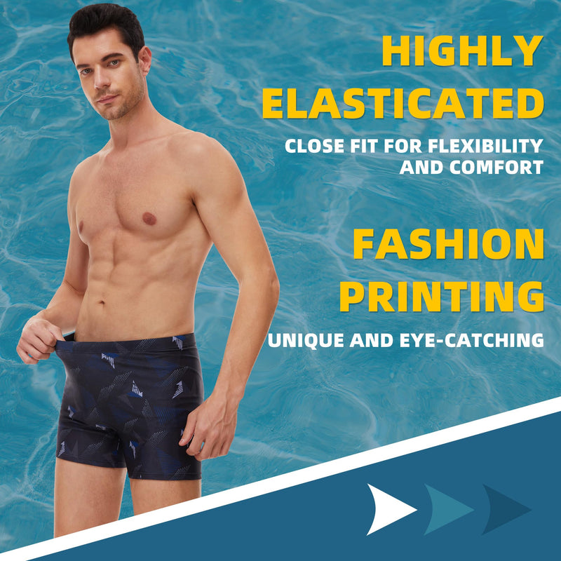 AMZSPORT Swimming Trunks Men, Quick Dry Swim Shorts Beach Board Swimwear