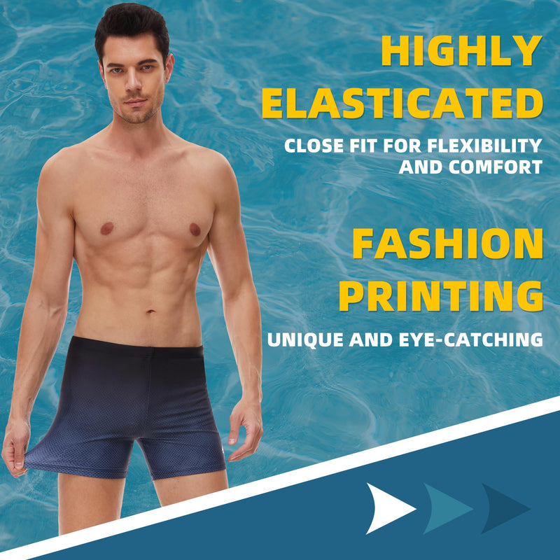 AMZSPORT Swimming Trunks Men, Quick Dry Swim Shorts Beach Board Swimwear