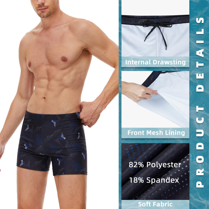 AMZSPORT Swimming Trunks Men, Quick Dry Swim Shorts Beach Board Swimwear