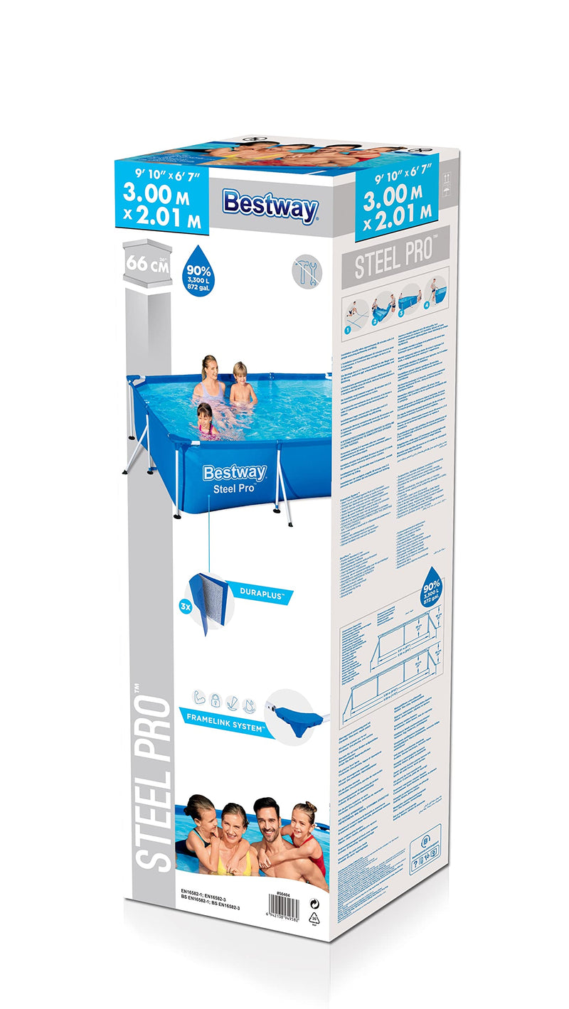 Bestway Steel Pro | Metal Frame Above Ground Pool, Family Outdoor Pool 13.1ft