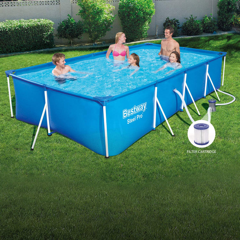 Bestway Steel Pro | Metal Frame Above Ground Pool, Family Outdoor Pool 13.1ft